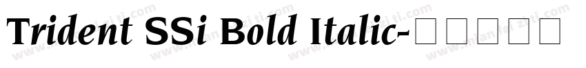 Trident SSi Bold Italic字体转换